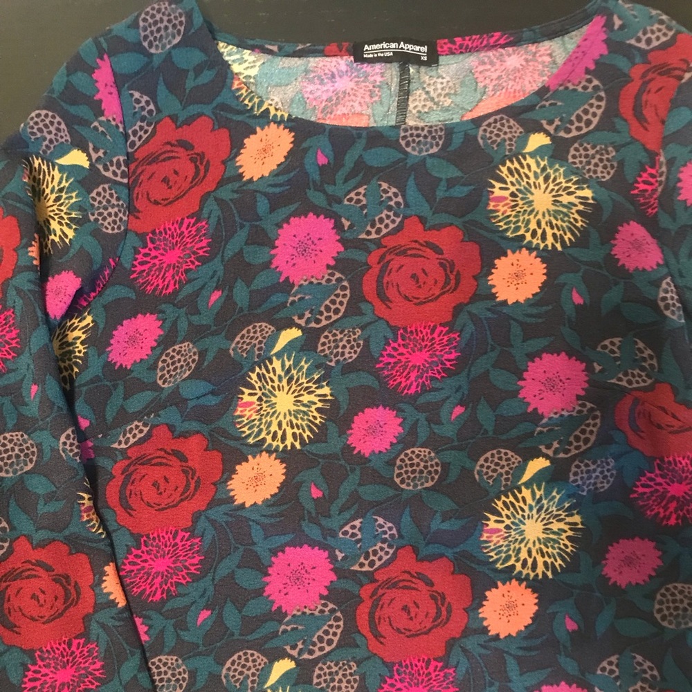 *NEW* American Apparel Long Sleeve Floral Dress